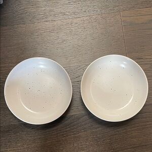 Coventry Stoneware Elegant White Speckled Dinner Plates (2)